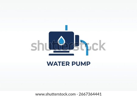 WATER PUMP vector, icon or logo sign isolated symbol illustration