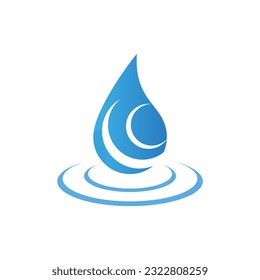 Water pure mineral droplet logo vector image