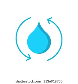 Water purification flat icon