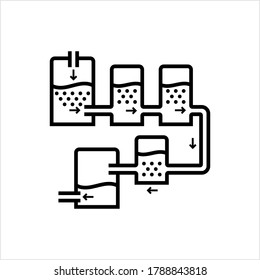 Wasserreinigungssymbol, Wasserfilter-Symbol Vektorgrafik-Illustration