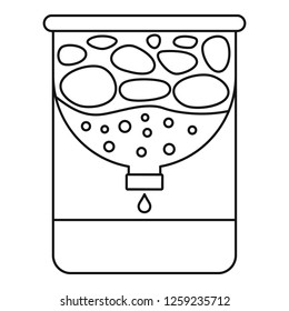 Water purification icon. Outline water purification vector icon for web design isolated on white background