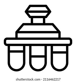 Wasserreinigung Symbol Umrandung Vektorgrafik. Rückwärtsfilter. Systempflanze