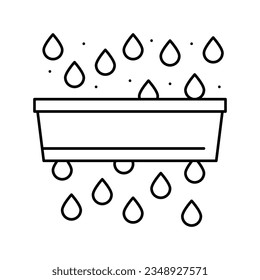 water purification and pollution line icon vector. water purification and pollution sign. isolated contour symbol black illustration