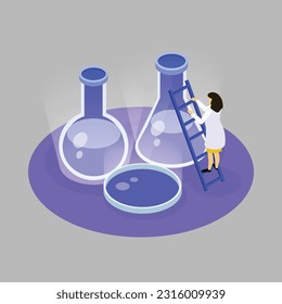 water purification tecnology of medichine modern pharmacy vector 2D palgenep
