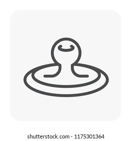 Water purified drop icon to show purity clean and fresh from natural or quality water, Quality water appropriate for a end-use such as drinking or water supply etc, Vector illustration design icon.