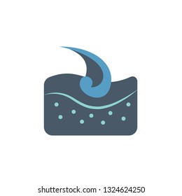 Water purified drop icon to show purity clean and fresh from natural or quality water, Quality water appropriate for a end-use such as drinking or water supply etc, Vector illustration design icon.