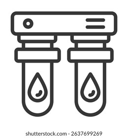 Water Purifier Icon Lineal Style Vector Illustration