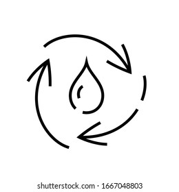 Water purifier line icon, concept sign, outline vector illustration, linear symbol.