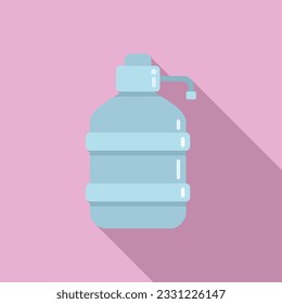 Water purifier tank icon flat vector. Treatment equipment. Container ecology