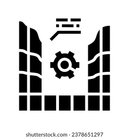water quality testing hydrogeologist glyph icon vector. water quality testing hydrogeologist sign. isolated symbol illustration