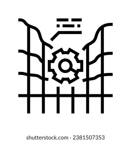 water quality testing hydrogeologist line icon vector. water quality testing hydrogeologist sign. isolated contour symbol black illustration
