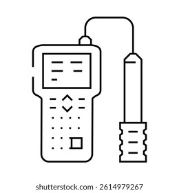 water quality testing hydrogeologist line icon vector. water quality testing hydrogeologist sign. isolated contour symbol black illustration