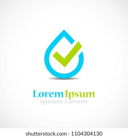 Water quality vector mark illustration isolated on white background