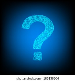 Water question sign. Vector illustration