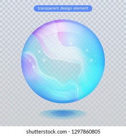 Water rain drop isolated on transparent background. Vector clear dew, water bubble or glass surface ball for your design. Vector ilustration. Eps10