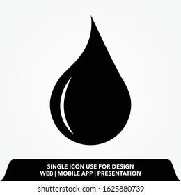 water rain drop. vector modern icon design illustration.