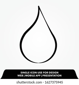 water rain drop. vector modern line icon design illustration.
