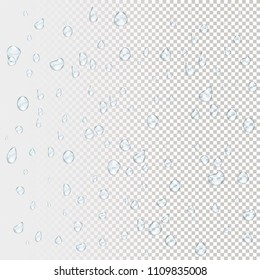 Water rain drops. Illustrations isolated on transparent background. Graphic concept for your design