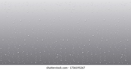 Water rain drops, realistic style, vector elements,background of water droplets. Clean drop condensation. Vector pure bubbles