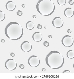 Water rain drops or steam shower isolated on white background. Realistic pure droplets condensed. Vector clear vapor bubbles on window glass surface for your design