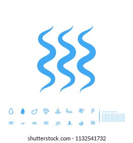 water rain river wave icon