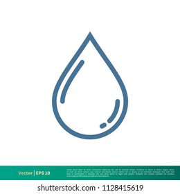 Water, Raindrop Icon Vector Logo Template Illustration Design. Vector EPS 10.