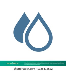 Water, Raindrop Icon Vector Logo Template Illustration Design. Vector EPS 10.