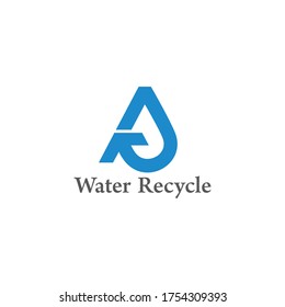 water recycle arrow symbol geometric design vector