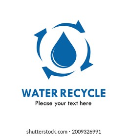 Water recycle logo template illustration