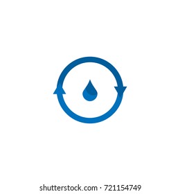 Water recycling logo template design for business company