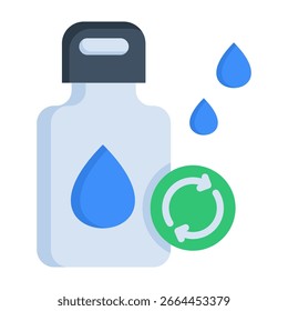 Icono de recarga de agua Ilustración vectorial de estilo plano