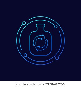 water refill icon, linear design