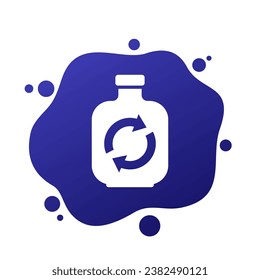 water refill vector icon with water gallon