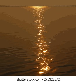 Water with the reflection of the sun