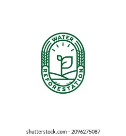 water reforestations emblem logo designs