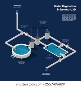 Water regulation in Isometric 3D for illustration purposes.