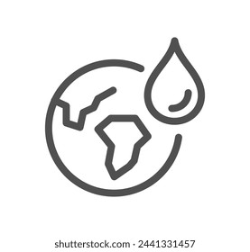 Water related icon outline and linear vector.
