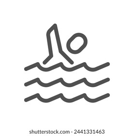 Water related icon outline and linear vector.
