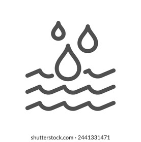 Water related icon outline and linear vector.
