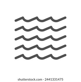 Water related icon outline and linear vector.
