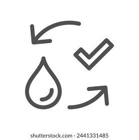 Water related icon outline and linear vector.
