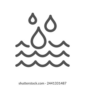Water related icon outline and linear vector.
