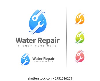 water repair logo design template