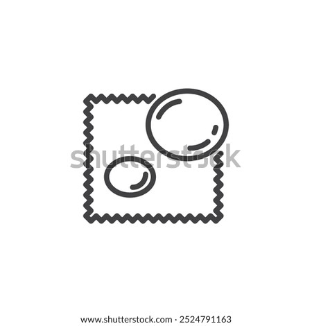 Water Repellent Material line icon. linear style sign for mobile concept and web design. Droplets rolling off a surface outline vector icon. Symbol, logo illustration. Vector graphics