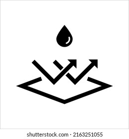 Water repellent surface line icon. Waterproof symbol concept. Vector illustration on white background.