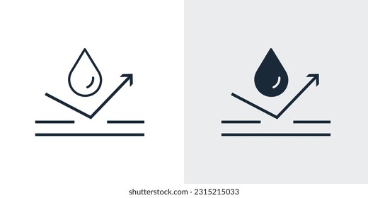 Water repellent surface symbol concept vector. Waterproof icon