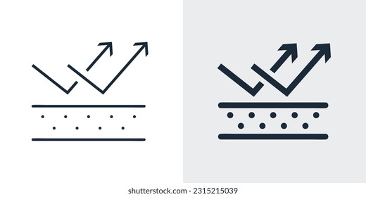 Water repellent surface symbol concept vector. Waterproof icon