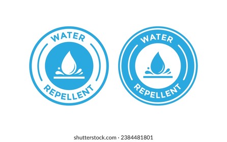 Water repellent vector logo design badge