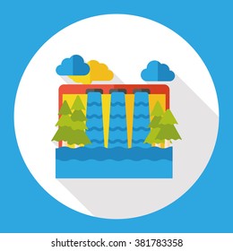 water reservoir flat icon
