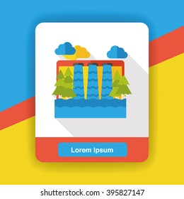 water reservoir flat icon